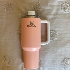 40oz Pink Stanley Cup w/ White Handle